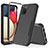 Silicone Matte Finish and Plastic Back Cover Case 360 Degrees MQ1 for Samsung Galaxy A02s Black