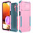 Silicone Matte Finish and Plastic Back Cover Case 360 Degrees MQ1 for Samsung Galaxy A13 5G Pink