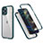 Silicone Matte Finish and Plastic Back Cover Case 360 Degrees R05 for Apple iPhone 12 Pro Midnight Green