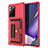 Silicone Matte Finish and Plastic Back Cover Case 360 Degrees R05 for Samsung Galaxy Note 20 Ultra 5G Red