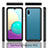 Silicone Matte Finish and Plastic Back Cover Case 360 Degrees U01 for Samsung Galaxy M02