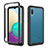 Silicone Matte Finish and Plastic Back Cover Case 360 Degrees U01 for Samsung Galaxy M02 Black