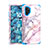 Silicone Matte Finish and Plastic Back Cover Case 360 Degrees U01 for Samsung Galaxy Note 10 Plus Blue