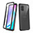 Silicone Matte Finish and Plastic Back Cover Case 360 Degrees U01 for Samsung Galaxy S20 Plus 5G Black