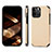 Silicone Matte Finish and Plastic Back Cover Case 360 Degrees U04 for Apple iPhone 14 Pro Gold