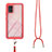 Silicone Matte Finish and Plastic Back Cover Case 360 Degrees with Lanyard Strap for Samsung Galaxy M40S