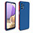 Silicone Matte Finish and Plastic Back Cover Case 360 Degrees WL1 for Samsung Galaxy A32 4G Blue