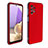 Silicone Matte Finish and Plastic Back Cover Case 360 Degrees WL1 for Samsung Galaxy A32 4G Red