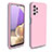 Silicone Matte Finish and Plastic Back Cover Case 360 Degrees WL1 for Samsung Galaxy A32 5G Rose Gold