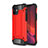 Silicone Matte Finish and Plastic Back Cover Case for Apple iPhone 12 Red