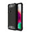 Silicone Matte Finish and Plastic Back Cover Case for Motorola Moto G8 Play Black