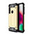 Silicone Matte Finish and Plastic Back Cover Case for Motorola Moto G8 Play Gold