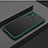 Silicone Matte Finish and Plastic Back Cover Case for Oppo A32 Midnight Green