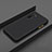 Silicone Matte Finish and Plastic Back Cover Case for Oppo K5 Black