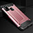 Silicone Matte Finish and Plastic Back Cover Case for Samsung Galaxy A21s Rose Gold