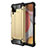 Silicone Matte Finish and Plastic Back Cover Case for Samsung Galaxy M12 Gold