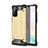 Silicone Matte Finish and Plastic Back Cover Case for Samsung Galaxy Note 20 5G Gold