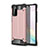 Silicone Matte Finish and Plastic Back Cover Case for Samsung Galaxy Note 20 Plus 5G Rose Gold