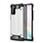 Silicone Matte Finish and Plastic Back Cover Case for Samsung Galaxy Note 20 Plus 5G Silver