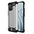 Silicone Matte Finish and Plastic Back Cover Case for Xiaomi Mi 11 Lite 4G Silver