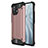 Silicone Matte Finish and Plastic Back Cover Case for Xiaomi Mi 11 Lite 5G NE Rose Gold