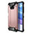 Silicone Matte Finish and Plastic Back Cover Case for Xiaomi Poco X3 NFC Rose Gold