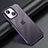 Silicone Matte Finish and Plastic Back Cover Case LD1 for Apple iPhone 13 Purple