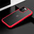 Silicone Matte Finish and Plastic Back Cover Case N01 for Apple iPhone 12 Pro Max Red