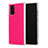 Silicone Matte Finish and Plastic Back Cover Case N02 for Samsung Galaxy Note 20 5G Hot Pink