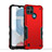 Silicone Matte Finish and Plastic Back Cover Case QW1 for Realme C21Y Red