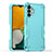 Silicone Matte Finish and Plastic Back Cover Case QW1 for Samsung Galaxy A13 4G Mint Blue