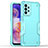 Silicone Matte Finish and Plastic Back Cover Case QW1 for Samsung Galaxy A23 4G Mint Blue