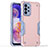 Silicone Matte Finish and Plastic Back Cover Case QW1 for Samsung Galaxy A23 4G Rose Gold