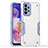 Silicone Matte Finish and Plastic Back Cover Case QW1 for Samsung Galaxy A23 4G White