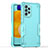 Silicone Matte Finish and Plastic Back Cover Case QW1 for Samsung Galaxy A52 4G Mint Blue