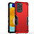 Silicone Matte Finish and Plastic Back Cover Case QW1 for Samsung Galaxy A52 4G Red