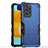 Silicone Matte Finish and Plastic Back Cover Case QW1 for Samsung Galaxy A52s 5G Blue