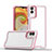 Silicone Matte Finish and Plastic Back Cover Case QW1 for Samsung Galaxy F04 White