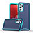 Silicone Matte Finish and Plastic Back Cover Case QW1 for Samsung Galaxy Jump3 5G Blue