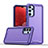 Silicone Matte Finish and Plastic Back Cover Case QW1 for Samsung Galaxy Jump3 5G Purple