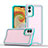 Silicone Matte Finish and Plastic Back Cover Case QW1 for Samsung Galaxy M04