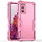 Silicone Matte Finish and Plastic Back Cover Case QW1 for Samsung Galaxy S20 FE (2022) 5G Rose Gold