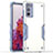 Silicone Matte Finish and Plastic Back Cover Case QW1 for Samsung Galaxy S20 FE (2022) 5G White