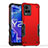 Silicone Matte Finish and Plastic Back Cover Case QW1 for Vivo Y21a Red