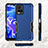 Silicone Matte Finish and Plastic Back Cover Case QW1 for Vivo Y21e