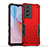 Silicone Matte Finish and Plastic Back Cover Case QW1 for Vivo Y76 5G Red