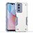 Silicone Matte Finish and Plastic Back Cover Case QW1 for Vivo Y76 5G White