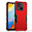 Silicone Matte Finish and Plastic Back Cover Case QW1 for Xiaomi Redmi 10 Power Red