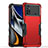 Silicone Matte Finish and Plastic Back Cover Case QW1 for Xiaomi Redmi Note 11E Pro 5G Red