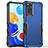 Silicone Matte Finish and Plastic Back Cover Case QW1 for Xiaomi Redmi Note 12 Pro 4G Blue